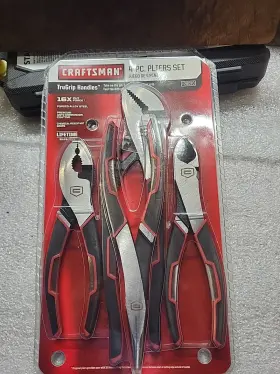 9-28070 Craftsman 4pc Pliers Set 28070 Trugrip Handles. Nos