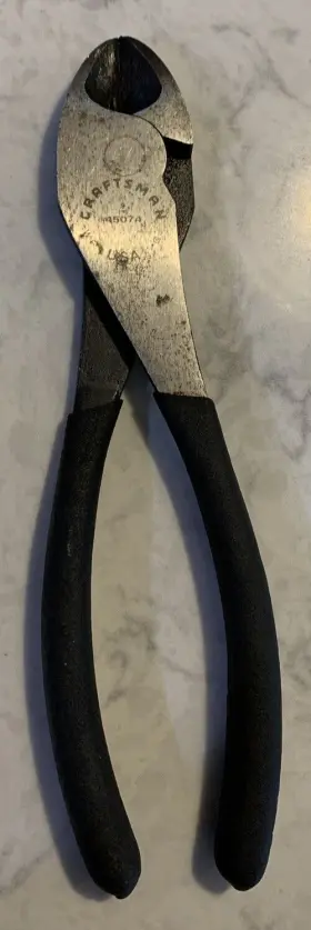 9-45074 Craftsman 7 Inch Wide Head Diagonal Side Cutters Cutting Pliers 45074 Usa