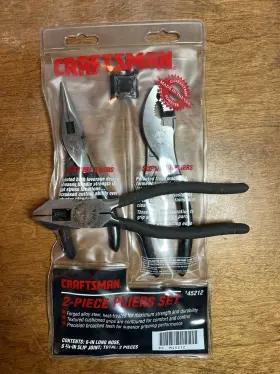 9-45212 Craftsman Plier Set Slip Joint Long Nose 7 Inch Usa 9 45212 New Old Stock And 1