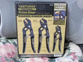 945191 Craftsman Pro Robo Grip Three Piece Plier Set With Slip-on Jaw Guards
