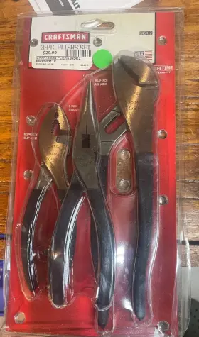 945412 Craftsman 3 Piece Pliers Set 45412 Nos Usa Channel Locks Wire Cutters