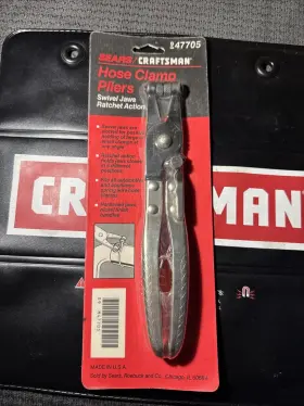 947705 Craftsman Mint Sears Usa Nos 47705 Hose Clamp Pliers Swivel Jaws Ratchet Action