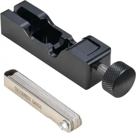 10512-b Czc Auto Spark Plug Gap Tool Universal With 32 Blades Steel Feeler Black