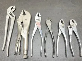 Ss-57 Diamalloy Vintage Mixed Pliers 6 Pcs Set Vise Grip Sears Barcalo Buffalo