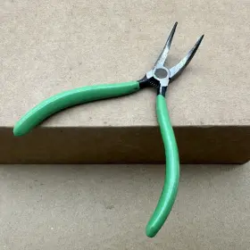 Cn54 Diamond Diamalloy Bent Needle Nose Pliers 4.5 Inch Long Vintage Made Usa Rare