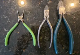 Rn54 Diamond Diamalloy Round Needle Nose Pliers 4.5 Inch Long Klein Side Cutter Rare