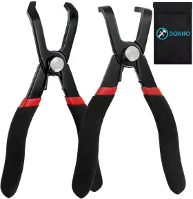 Doaho 717661653345 2pc Push Pin Pliers Set 30 And 80 Spring Loaded 2pcs-black