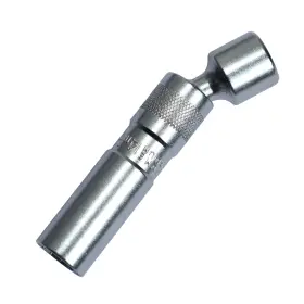 Dptool 053742462551 14mm Magnetic Thin Walled Spark Plug Socket Universal Joint Silver