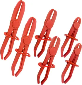 Dxnq-4017hc Dxnq 6 Pcs Hose Clamp Pliers 3 Size Plastic Radiator Pinch Off Red