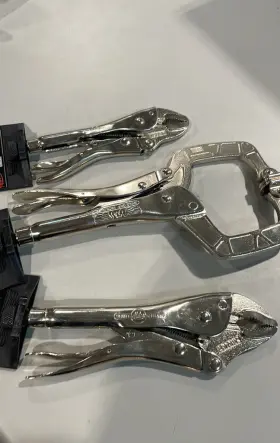 91089705 Eagle Grip C-clamp And Curved Jaw Locking Plier 3pc. Set Steel
