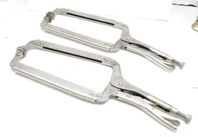 23015 Eastwood Qty 2 - Locking C Clamp With Swivel Pads 18 Inch