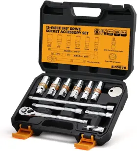 E70079 Elead 12-piece 3/8 Inch Drive Spark Plug Socket Set With Ratchet Handle