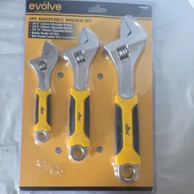 10623 Evolve Envision A Better Tomorrow #10623 Performance Tool 3pc Adjustable Wrench Set 6 8 And 12 Inch With Soft Grip Handles