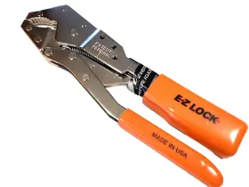 Ez Lock 044295452908 New 9.5 Inch Orange Soft Grip Adjustable Locking Pliers Laminated Steel Usa