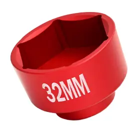 Felisbieti 762736574940 3/8 Inch Drive 32mm Oil Filter Cap Socket Wrench Aluminum 32 Mm Red