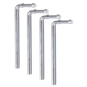 Flyife 658359887676 4 Pcs Exhaust Hanger Rod 90 Degree Double Plug Bend 3/8 X 9.5