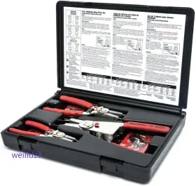 68-079g Gearwrench 3 Pc. Interchangeable Tip Convertible Retaining Ring Plier Set Produc