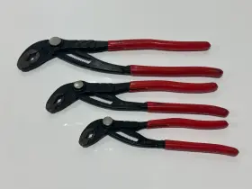 Gearwrench 82118 3 Piece Push Button Tongue And Groove Plier / Multi Grip Set