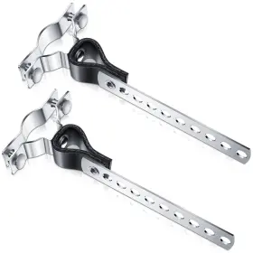 Lec-geetery-2471 Geetery 2 Heavy Duty Universal Exhaust Hangers For Tailpipe - Silver