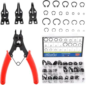 G-1860 Glarks 261pcs Snap Ring Pliers And Set A Red Black