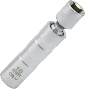 Glsowee-kmgs-228 Glsowee 5/8 Inch Magnetic Swivel Spark Plug Socket 3/8 Drive 12 Point Thin 16mm-short