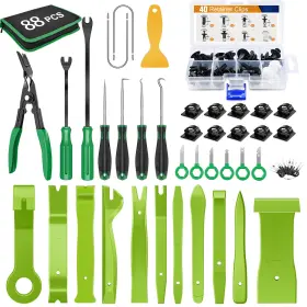 Gooacc Grc-257 88pcs Trim Removal Tool Auto One Size Clips Kit Green