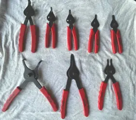 57146 Grip Grand Rapids Industrial Products Snap Ring Pliers Set 8 Pcs Locking And Reversible Ergonomic Case