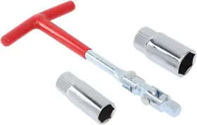 T5545 Gzztores Spark Plug Socket Wrench T-handle 5/8 Inch 16 Mm And 13/16 21 Red