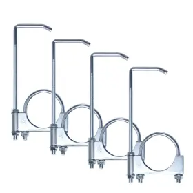 Rodadl254 Haoxaoon 4 Pcs 2.5 Universal Exhaust Clamp With Hanger Hangers Fits 2-1/2 Exha