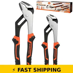 97654 Horusdy 2-piece Adjustable Groove Joint Pliers Set 8 Inch And 10