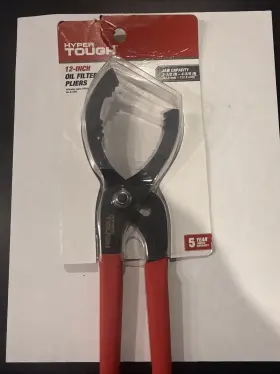 Hyper Tough 076812150738 12 Inch Oil Change Filter Pliers Jaw Can Opener Tool Wrench Motor