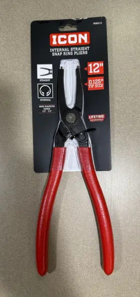 57799 Icon External Straight Snap Ring Pliers 12 Inch .125 Tip Size New
