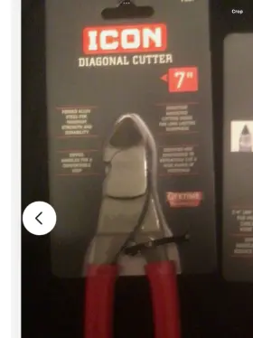 59168 Icon Professional 7 Inch Diagonal Cutters Dikes Comfort Grip Pdc7
