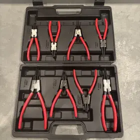 Psr-8 Icon 64597 Precision Snap Ring Pliers Set 8-pc With Hard Case -