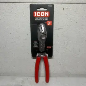 Ppbsj8 Icon Fast Adjust Push Button Slip Joint 8 Inch Plier 70310 New