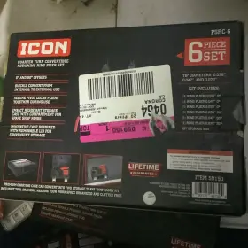 Psrc-6 Icon Quarter Turn Convertible Retaining Ring Plier Set - 6 Piece New