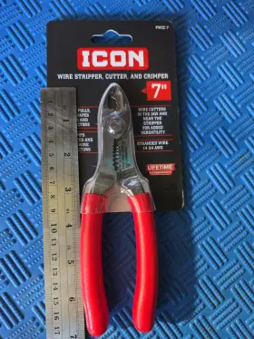 Pwcc-7 Icon New Professional Pliers 7 Inch Wire Stripper Cutter And Crimper