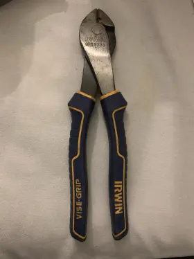 1968333 Irwin 8 Inch Diagonal Pliers Cutters Laser Hardened Vise-grip Used Great