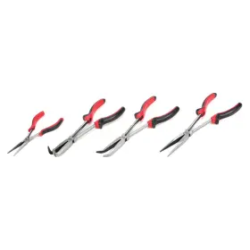 W30714 Jegs Long Nose Plier Set 4-piece Includes 1 11 Inch 90 Degree Bent