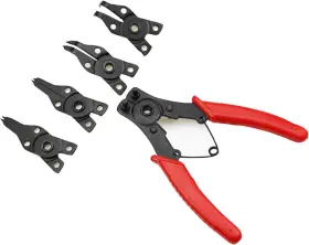 Jrangelp 751392666625 4 In 1 Multifunctional Snap Ring Pliers Set Convertible Chrome