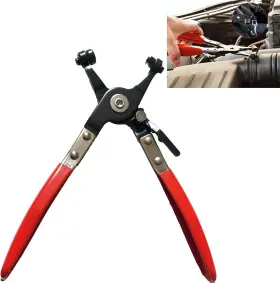 Jrangelp 751392666700 Automotive Hose Clamp Pliers Repair Tool Professional Snap Red