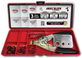 Just Clips 850016642158 Snap Ring Tool Kit With And O-rings Pliers Silver Black