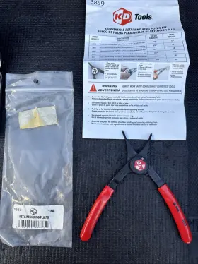 3853 Kd Tools Usa Snap Ring Retaining Plier Pliers .038 18 Tip Convertible Int