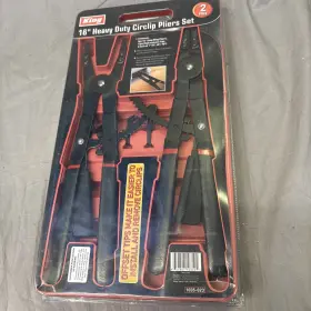 King Tools 1035-023 2 Pc 16 Inch Internal / External Snap Ring Pliers With Replacement Tips
