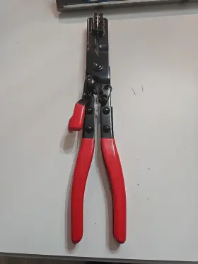 0121-26 Klann 10 Inch Straight Hose Clamp Pliers With Locking Device For Quick Removal A