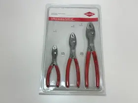 002006us4 Knipex New Tools 3 Piece Red Grip Twingrip Pliers Set Germany Made