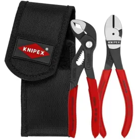 002072v02 Knipex 2 Piece Mini Pliers In Belt Pouch - Cobra And High Leverage Diagonal Cut