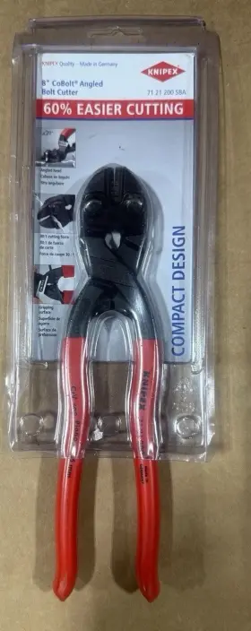 7121200sba Knipex Cobolt 8 Inch High Leverage 20 Angled Compact Bolt Cutters New