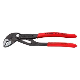 Knipex 843221003111 87 01 180 - Cobra 7-1/4 Inch V-jaws Dipped Handle Self Locking Tongue &