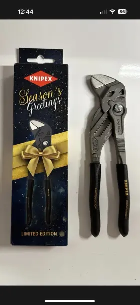 8601180xmas Knipex Limited Edition 7 Inch Plier Wrench Black And Gold